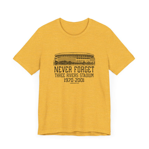 Never Forget: Three Rivers Stadium Retro Tribute T-Shirt T-Shirt - YinzerShop