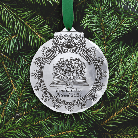 New Chapter Ornament - Personalized Book Ornament | Elegant Keepsake Gift - YinzerShop