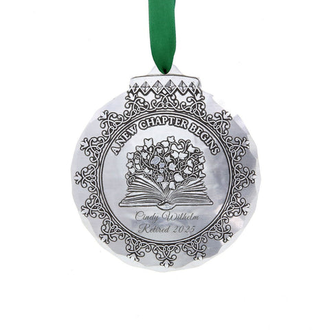 New Chapter Ornament - Personalized Book Ornament | Elegant Keepsake Gift - YinzerShop