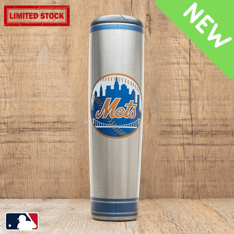 New York Mets Metal Dugout Mug | Stainless Steel Baseball Bat Mug MLB Teams - Metal Dugout Mug Dugout Mugs®   