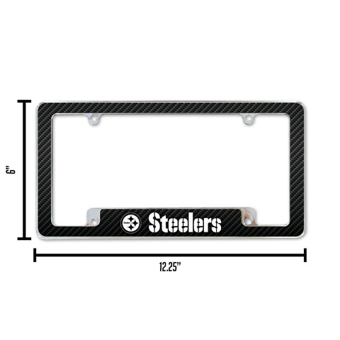 NFL Football Pittsburgh Steelers Black All Over Chrome Frame Picture Frame - YinzerShop