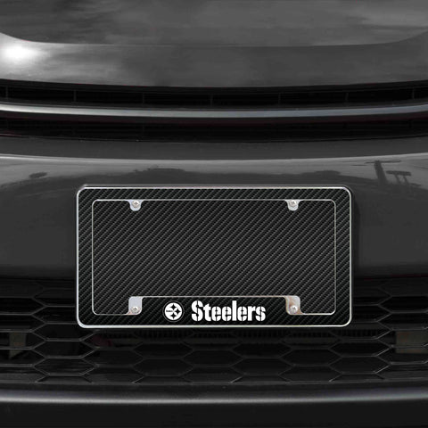NFL Football Pittsburgh Steelers Black All Over Chrome Frame Picture Frame - YinzerShop