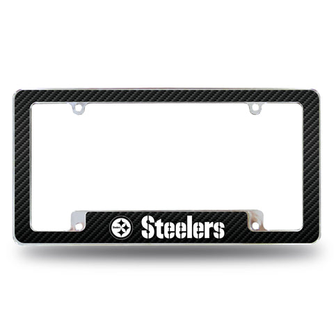 NFL Football Pittsburgh Steelers Black All Over Chrome Frame Picture Frame - YinzerShop