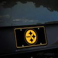 NFL Football Pittsburgh Steelers Black Metal Tag License Plate - YinzerShop