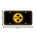 NFL Football Pittsburgh Steelers Black Metal Tag License Plate - YinzerShop