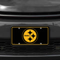 NFL Football Pittsburgh Steelers Black Metal Tag License Plate - YinzerShop
