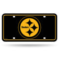 NFL Football Pittsburgh Steelers Black Metal Tag License Plate - YinzerShop