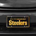 NFL Football Pittsburgh Steelers Wordmark Black Metal Tag Metal Tag - YinzerShop