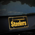 NFL Football Pittsburgh Steelers Wordmark Black Metal Tag Metal Tag - YinzerShop