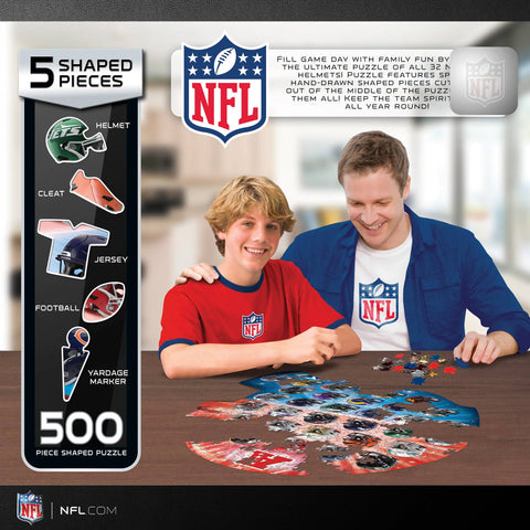 NFL Helmet Puzzle - 500 Piece Football Jigsaw With 32 Team Logos Puzzle - YinzerShop