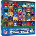 NFL Mascots Puzzle - 100 Piece Jigsaw With Colorful Team Mascot Art For Kids 100 Piece - YinzerShop