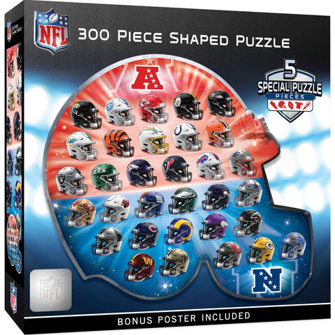 NFL - Teams Helmet 300 Piece Shaped Jigsaw Puzzle 300 Piece - YinzerShop