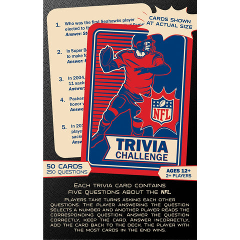 NFL Trivia Card Game - Football Quiz Challenge | Masterpieces Puzzles Interactive Game Board Game - YinzerShop