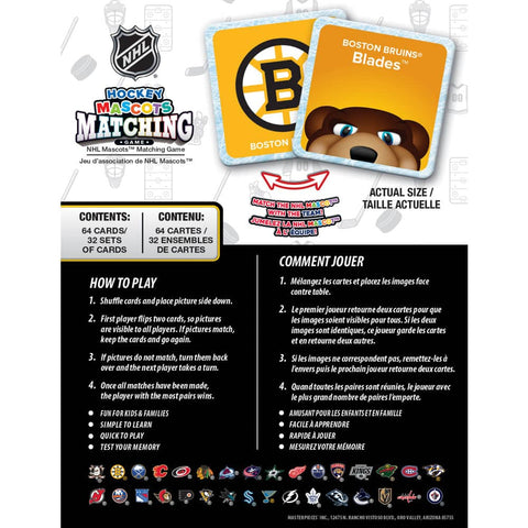 NHL Mascots Game – Family Card Game with Matching Mascot Cards & Double-Sided Boards Card Games - YinzerShop