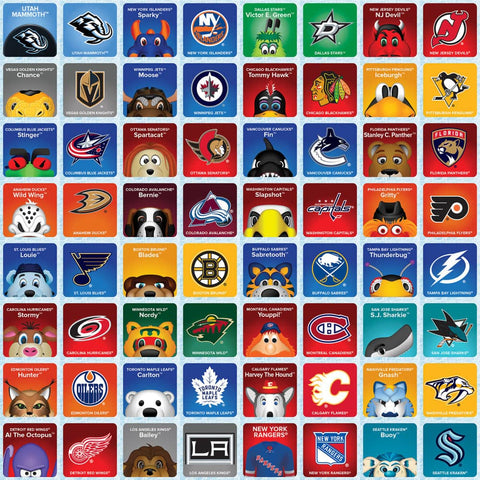 NHL Mascots Game – Family Card Game with Matching Mascot Cards & Double-Sided Boards Card Games - YinzerShop