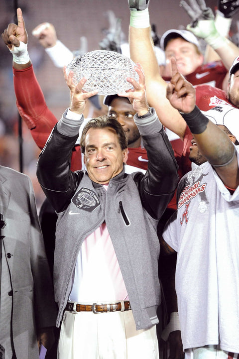 Nick Saban Book – Alabama Football Biography & National Championship Stories Hardcover POD Book - YinzerShop