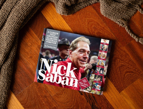 Nick Saban Book – Alabama Football Biography & National Championship Stories Hardcover POD Book - YinzerShop