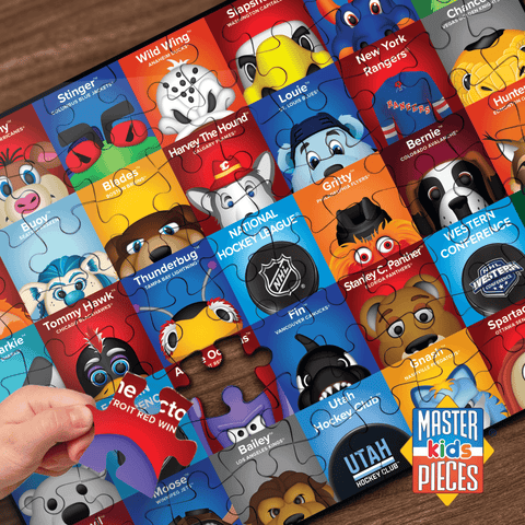NHL Mascots Puzzle - 100 Piece Jigsaw for Kids Ages 6 | MasterPieces Puzzle Art