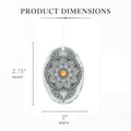 November Birthstone Ornament – Handcrafted Mandala Design with Austrian Crystal Charm - YinzerShop