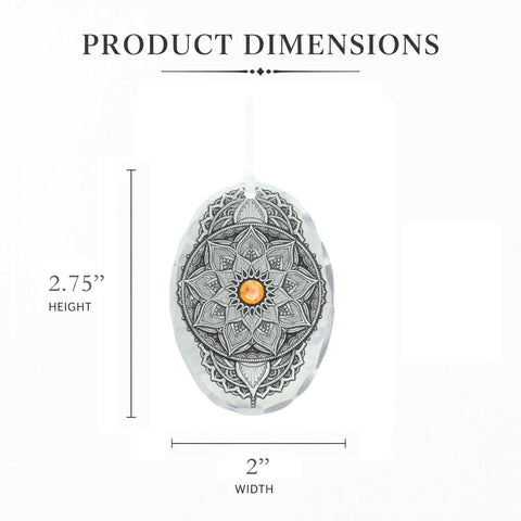 November Birthstone Ornament – Handcrafted Mandala Design with Austrian Crystal Charm - YinzerShop