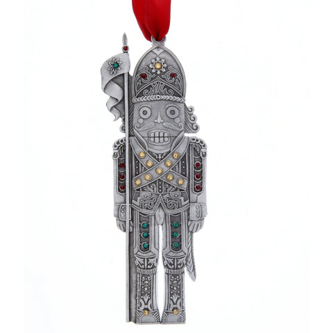 Nutcracker Knight Ornament – Handcrafted Christmas Décor with Austrian Crystal Sparkle - YinzerShop