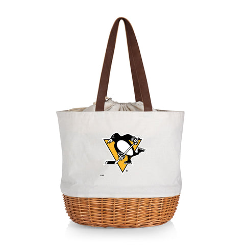 Pittsburgh Penguins - Coronado Canvas and Willow Basket Tote Picnic Basket Picnic Time Family of Brands   