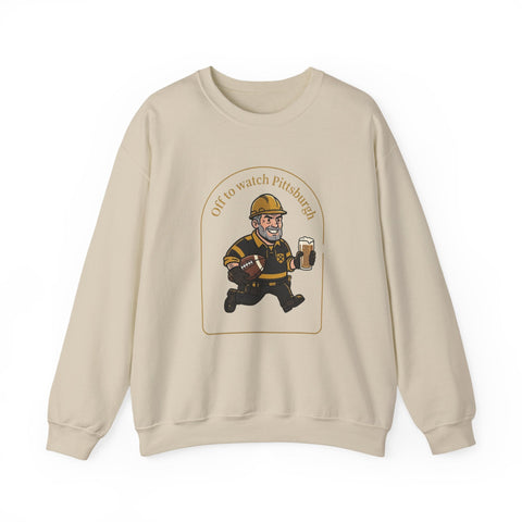 Off to Watch Pittsburgh Fan Sweatshirt Sweatshirt - YinzerShop