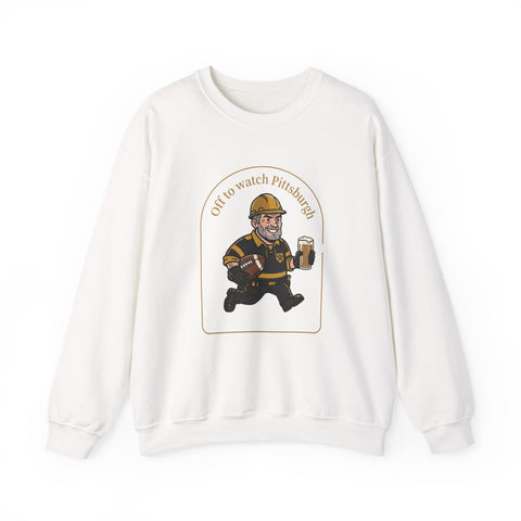 Off to Watch Pittsburgh Fan Sweatshirt Sweatshirt - YinzerShop
