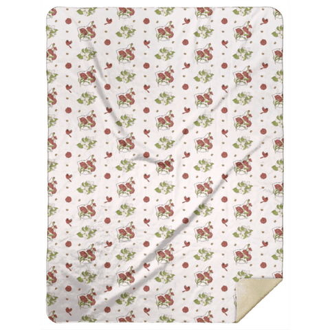 Plush Throw Blanket Ohio Floral Design | Cozy 60x80 Inch Luxury Sherpa Fleece