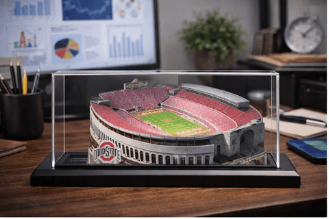 Ohio Stadium Replica – Handcrafted 3D Buckeyes Memorabilia with LED Light Display by Home Fields Sports Collectables - YinzerShop