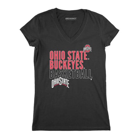 Ohio State Basketball: Text Logo Overlay Ohio State Buckeyes-College Basketball - YinzerShop
