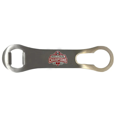 Ohio State Bottle Opener - Football Championship Stainless Steel Opener with Pewter Accent Bottle Opener - YinzerShop