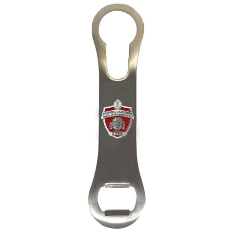 Ohio State Bottle Opener - Stainless Steel Pewter Football Championship Barware Bottle Opener - YinzerShop