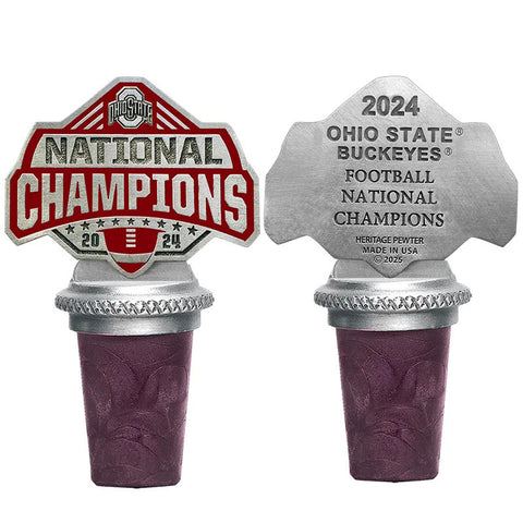 Ohio State Bottle Stopper – 2024-25 Football Championship Pewter Gift Bottle Stopper - YinzerShop