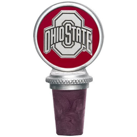 Ohio State Bottle Stopper – Solid Pewter Wine Stopper with Synthetic Cork & Neck Ring Bottle Stopper - YinzerShop