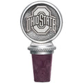 Ohio State Bottle Stopper – Solid Pewter Wine Stopper with Synthetic Cork & Neck Ring Bottle Stopper - YinzerShop