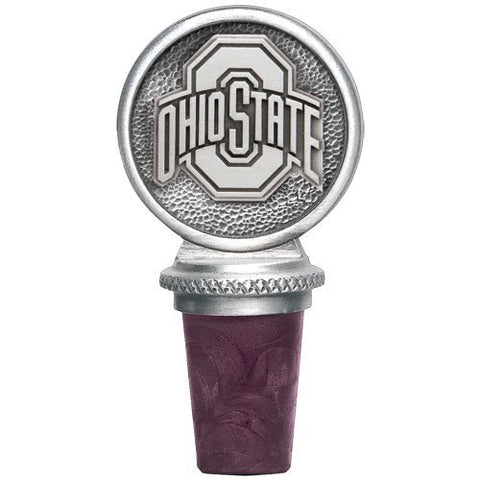 Ohio State Bottle Stopper – Solid Pewter Wine Stopper with Synthetic Cork & Neck Ring Bottle Stopper - YinzerShop