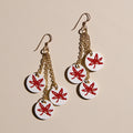 Ohio State Buckeye Earrings – Lightweight Leather Sticker Earrings for Game Day Style Earrings - YinzerShop