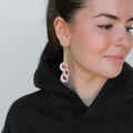 Ohio State Buckeye Earrings – Lightweight Leather Sticker Earrings for Game Day Style Earrings - YinzerShop