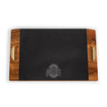 Ohio State Buckeyes Acacia Slate Serving Tray – Oval Wood Platter with Satin Brass Handles Licensed - YinzerShop