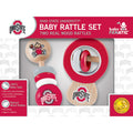 Ohio State Buckeyes Baby Rattles - Wooden Infant Sensory Toys 2-Pack Baby Toys - YinzerShop