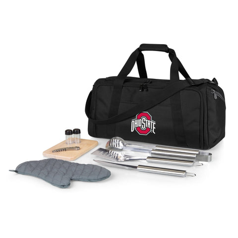 Ohio State Buckeyes BBQ Grill Set – Portable Cooler, Stainless Steel Tools & Tailgate Kit Licensed - YinzerShop