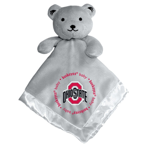Ohio State Buckeyes Bear - Plush Security Toy with Embroidered Team Logo Gray Blanket Plush Toys - YinzerShop