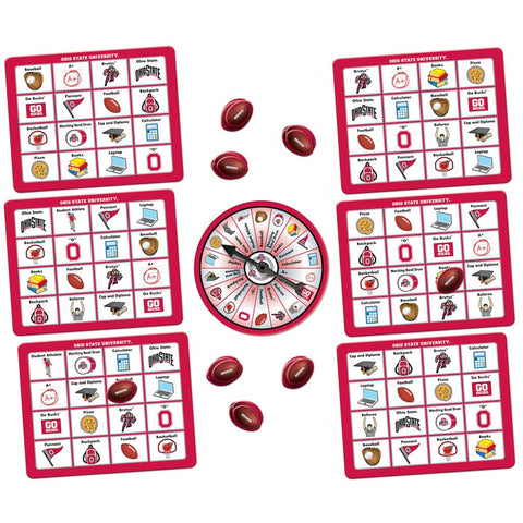 Ohio State Buckeyes Bingo - NCAA Football Game With Custom Tokens & Spinner Classic Games - YinzerShop