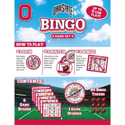 Ohio State Buckeyes Bingo - NCAA Football Game With Custom Tokens & Spinner Classic Games - YinzerShop
