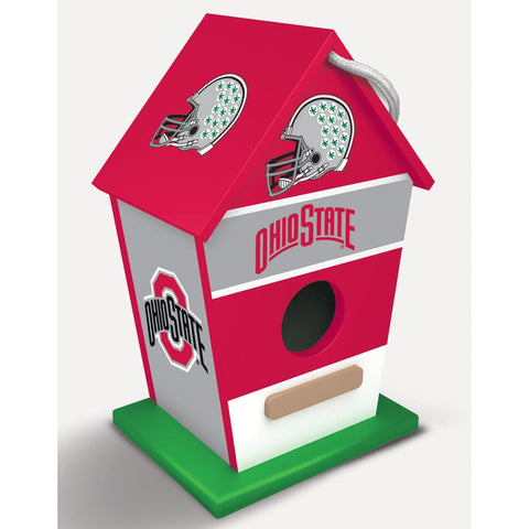Ohio State Buckeyes Birdhouse - Licensed Sports Birdhouse With Decorative Tin Roof Decor - YinzerShop
