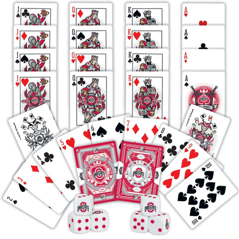 Ohio State Buckeyes Cards - Officially Licensed Casino Style Playing Card Set & Dice Pack Dice & Cards Sets - YinzerShop