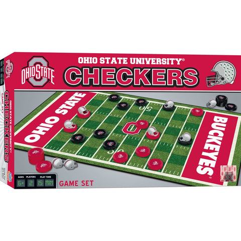 Ohio State Buckeyes Checkers Licensed NCAA Board Game - Family Sports Fan Gift Classic Games - YinzerShop