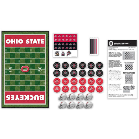 Ohio State Buckeyes Checkers Licensed NCAA Board Game - Family Sports Fan Gift Classic Games - YinzerShop