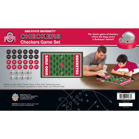 Ohio State Buckeyes Checkers Licensed NCAA Board Game - Family Sports Fan Gift Classic Games - YinzerShop